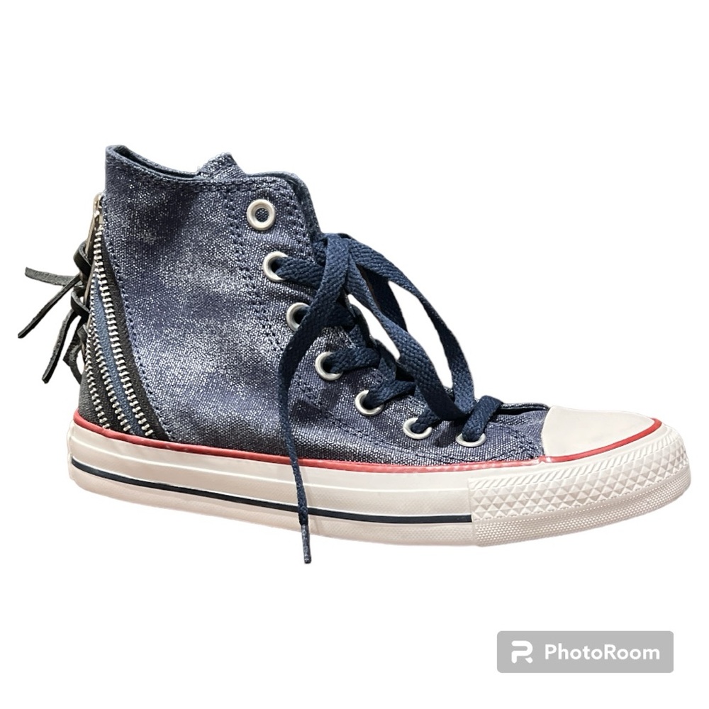 Converse women’s Chuck Taylor All Star Triple Zip High Top sneakers 6 NEW navy